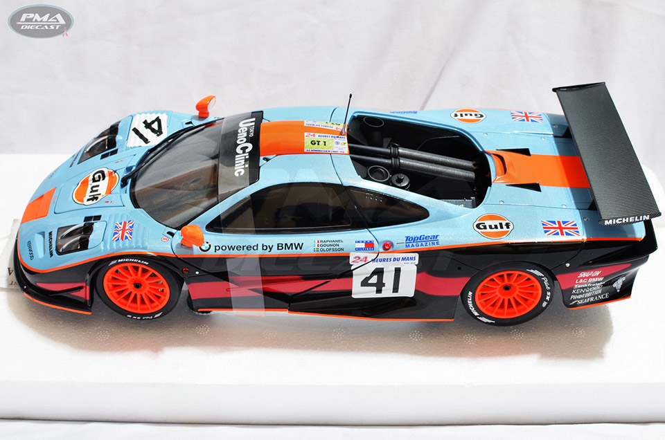 ANDERS OLOFSSON, JEAN-MARC GOUNON, PIERRE-HENRI RAPHANEL 1997 GULF TEAM DAVIDOFF MCLAREN F1 GTR 1:18